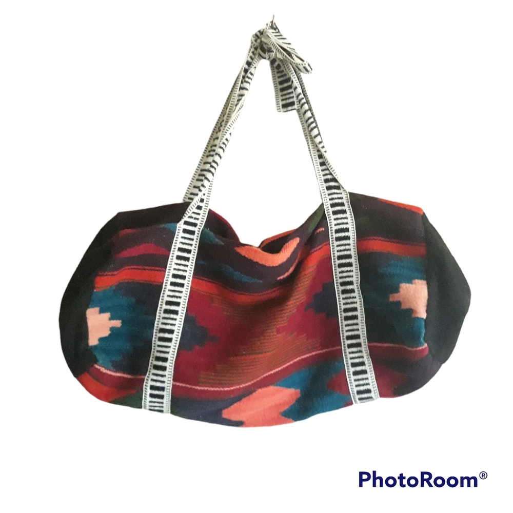 Boho burlap tote bag
